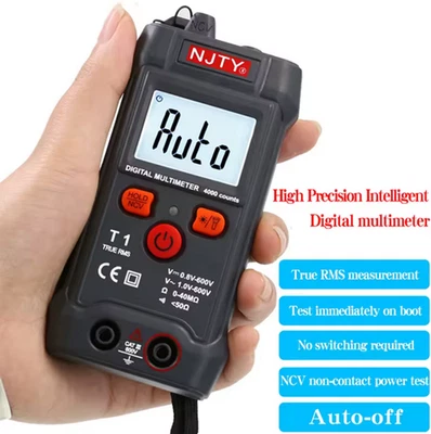 NJTY T1 Mini Digital Multimeter 4000 Counts Auto Ranging TRMS AC/DC Voltage Resi - Bild 1 von 4