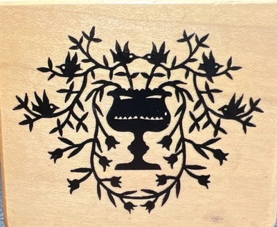 Scherenschnitte Paper Cutting German Craft Hobby Rubber Stamp PSX F 1506 Vintage - Image 1 of 4