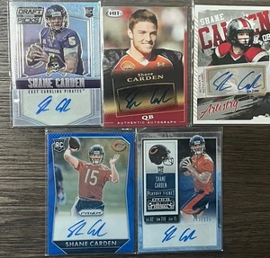 Lote de 5 tarjetas SHANE CARDEN 2015 Contenders Prizm, Hit RC autógrafo automático Bears - Imagen 1 de 2