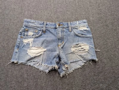 Joes Jeans Shorts Womens 25 Blue Cut Offs Shorty Light Wash Summer Distressed - Image 1 of 4