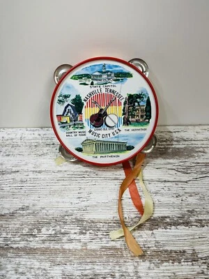 罕见复古 Grand Ole Opry 金属手鼓裂纹塑料展示 — 第 1/4 张图片