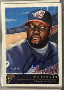 2001 Topps Gallery Signed Auto Mo Vaughn Trading Card #21 Angels - Bild 1 von 2