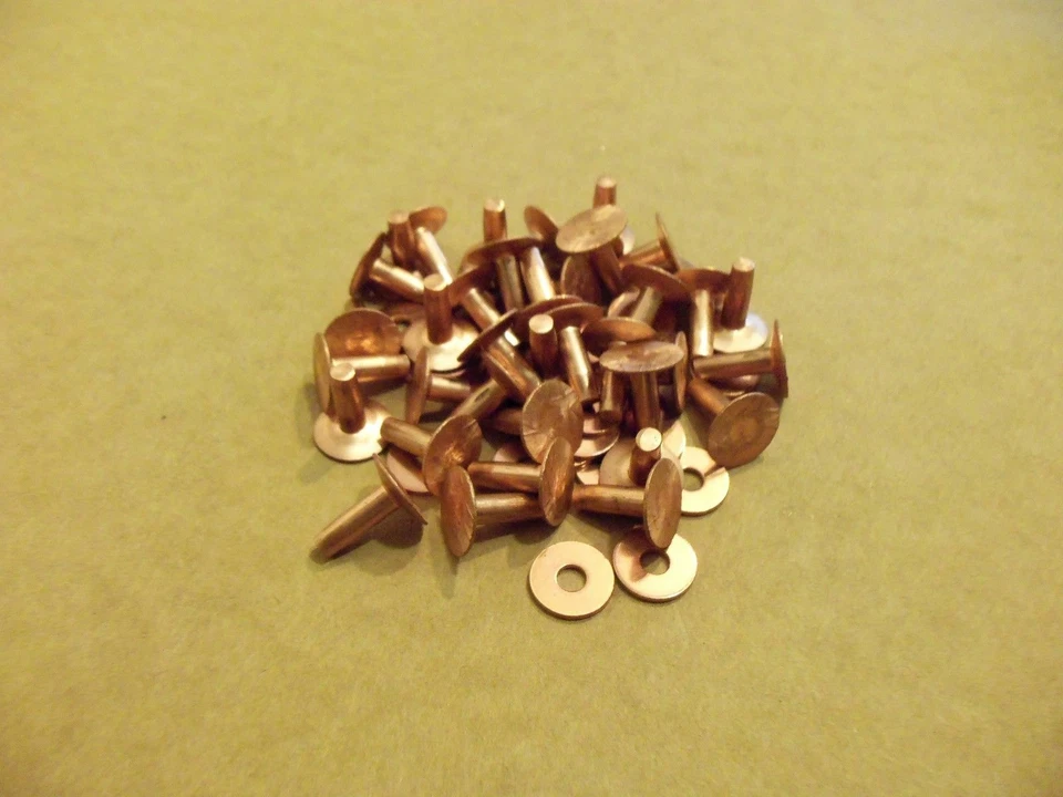 Copper Rivets & Burrs 1/2" 9 Gauge SCA (1 Pound) - Image 1 of 1