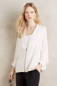 Anthropologie Sweater S MOTH Cardigan AUSTRAL Colorblock Knit Zip Wrap NWT - Picture 1 of 5