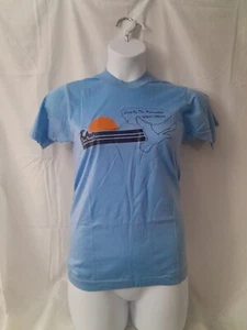 Vintage 1980's WWJY 104 Radio Station Single Stitch Tshirt SMALL ROCK N ROLL - Picture 1 of 4