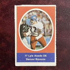 1972 Sunoco NFL Action Set LYLE ALZADO ROOKIE Stamp DENVER BRONCOS