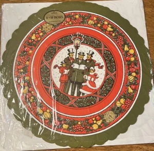 New Vintage Set of 8 Hallmark Paper Placemats Christmas Carol 14 inches - Picture 1 of 1
