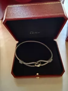 Cartier Trinity Cord Bracelet – 18K Yellow, Pink & White Gold with Extra Cord – - Picture 1 of 5