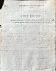 Luis Brion Original Venezuela Document And Signature From 1819!