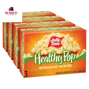 Healthy Pop Buttery Microwave Popcorn, Low Fat Gluten Free Non-Gmo, Pack of 12 - Picture 1 of 12