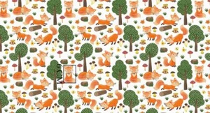 Baumwollstoff Kinderstoff Füchse Breite 160cm ab 50 cm - Bild 1 von 1