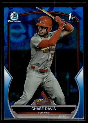 Chase Davis 2023 Bowman Draft Chrome 1st Sapphire Edition F Card #BDC-48 - Image 1 of 2