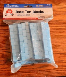 Learning Resources Base Ten Blocks Smart Pack, Childhood Math Skills 121 pieces - Picture 1 of 1