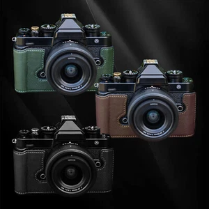 Genuine Leather Camera Half Case Bag for Nikon Zf Camera Retro Cover Handmade ie - Picture 1 of 16