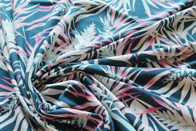 Jersey 4,20€/m² Singlejersey BIO-Baumwolle, floral gemustert LE31 - Bild 1 von 2