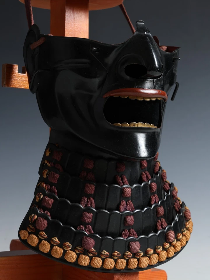 Vintage Japanese Samurai Black Power Menpo -Wearable- Marutake Product Tsushima - Image 1 of 4