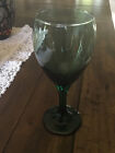 VIntage Libbey Emerald Green Juniper Stemmed Wine Glass Glasses Water Goblet