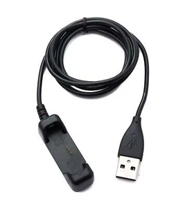 SYSTEM-S USB 2.0 Cable 100 CM Charging for Fitbit Flex 2 Smartwach IN Black - Zdjęcie 1 z 4