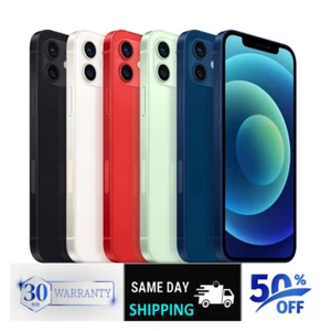 Apple iPhone 12 Unlocked 64GB/128GB - Black, Green, White for Verizon & AT&T - Picture 1 of 9