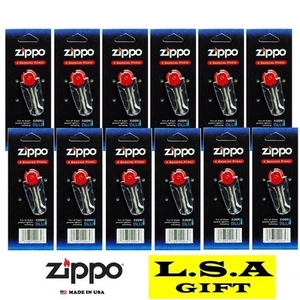 Zippo Lighter Flint Card 12 x Replacement Value Pack  (72 x Flints ) - Picture 1 of 2