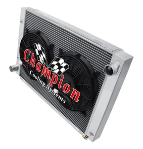 Ace Champion 3 Row Radiator,12" Fans for 1966 1967 Lincoln Continental V8 Engine - Picture 1 of 7