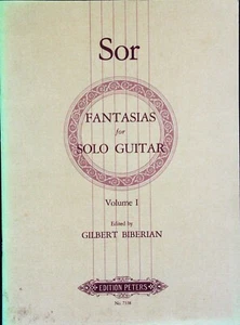 Sor Fantasias for solo guitar vol 1 by Gilbert Biberian - Picture 1 of 2