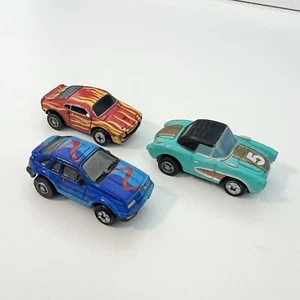 Lot Of 3 Vtg Micro Machines SnapBacks Merkur XR4Ti Ford Mustang Chevy Corvette - Picture 1 of 3