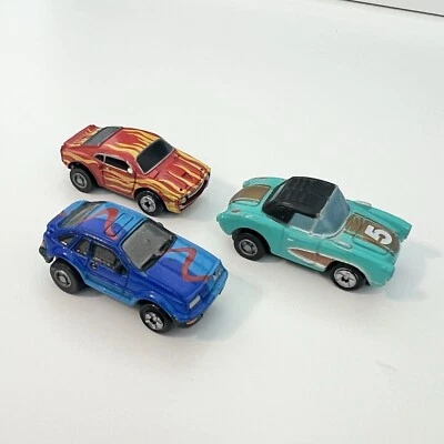 Lot Of 3 Vtg Micro Machines SnapBacks Merkur XR4Ti Ford Mustang Chevy Corvette - Image 1 of 3