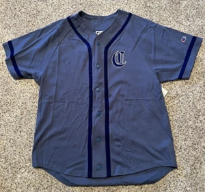 CHAMPION MEN'S BASEBALL JERSEY, GOTHIC ARCH - DENIM BLUE - MEDIUM - Picture 1 of 2
