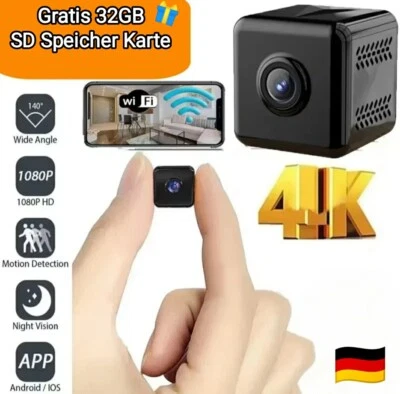 Mini WLAN Kamera Wireless IP Wifi Camera 1080P HD Überwachungkamera Live Cam Neu - Bild 1 von 4