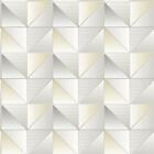 GX37631 - Geometrix Cubed Geometric Design Cream Silver Galerie Wallpaper