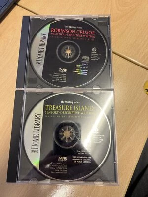 Home library PC MAC CD rom writing series treasure island and robinson crusoe - Image 1 of 4