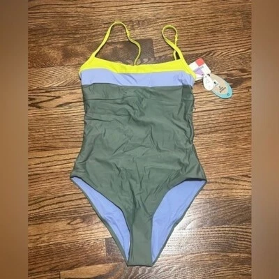 NUEVO Prana | Lurisia One Piece verde militar bloque de color para mujer talla XS Foto 1 de 4