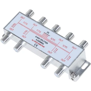8 Way TV Splitter 5-2300 MHz Coax Cable Adapter for RG59 RG6 HDTV Satellite - Picture 1 of 8