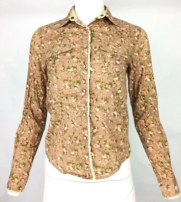 Cruel Girl Womens Button Top Milticolor Floral Snap Button Sz Small RN17901 A14 - Image 1 of 4