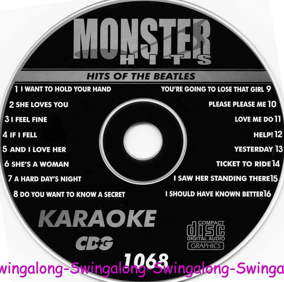 THE BEATLES MONSTER HITS KARAOKE CD+G VOL-1068 AND I LOVE HER IN WHITE SLEEVES - Image 1 of 1
