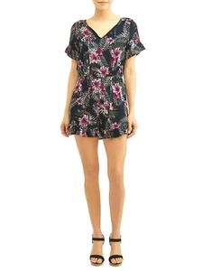 Love Sadie Women's Printed Romper With Ruffles. Size: Small - Picture 1 of 4