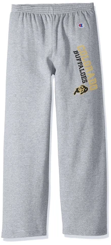 Champion NCAA Colorado Buffaloes Youth Boys Eco Powerblend Pant, Medium, Heat Cover