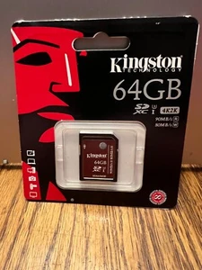 Kingston SDA3/64GB SDHC UHS-I Speed Class 3 90MB/s read 80MB/s write Flash Card - Picture 1 of 2