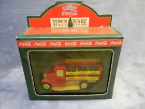 COCA-COLA RESIN RED DELIVERY TRUCK #7930 BY TOWN SQUARE COLLECTION -MIB - Picture 1 of 9