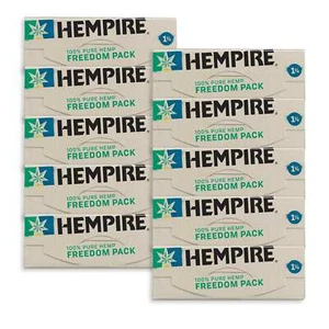 Hempire Freedom Packs 1 1/4 Size Hemp Rolling Paper with Tips (10 Pack) - Picture 1 of 1