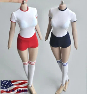 1/6 Sport T-shirt Shorts Socks Set For 12" PHICEN Hot Toys Female Figure ❶USA❶ - Picture 1 of 3