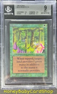 MTG Limited Edition Alpha 1993 Wild Growth BGS 9.0 MINT Old School 93/94 - Picture 1 of 6