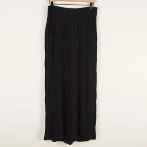 Pantalones informales de salón Elan negros cintura elástica cintura alta cubierta pierna ancha talla XS - Imagen 1 de 12