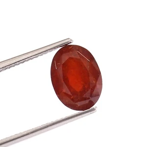 5 Cts Natural Hessonite Garnet Oval Faceted Loose Gemstone For Jewelry Making - Picture 1 of 2