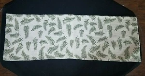 Tapiz de rama de árbol hojas verdes rama de sauce corredor de mesa sin terminar - Imagen 1 de 4