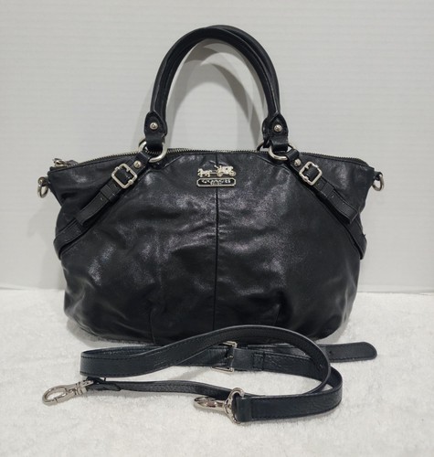 Coach Madison Sophia convertibile in pelle nera con tracolla