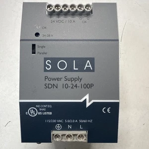 EMERSON SOLA SDN 10-24-100P HEVI-DUTY POWER SUPPLY 24 VDC - USED - Picture 1 of 7
