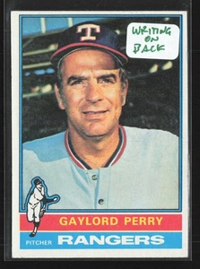 1976 Topps #55 Gaylord Perry Texas Rangers ** WRITING ON BACK ** - Picture 1 of 2