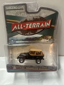 Greenlight All-Terrain 1994 Jeep Wrangler Sahara 1:64 Black Rare CHASE - Picture 1 of 3